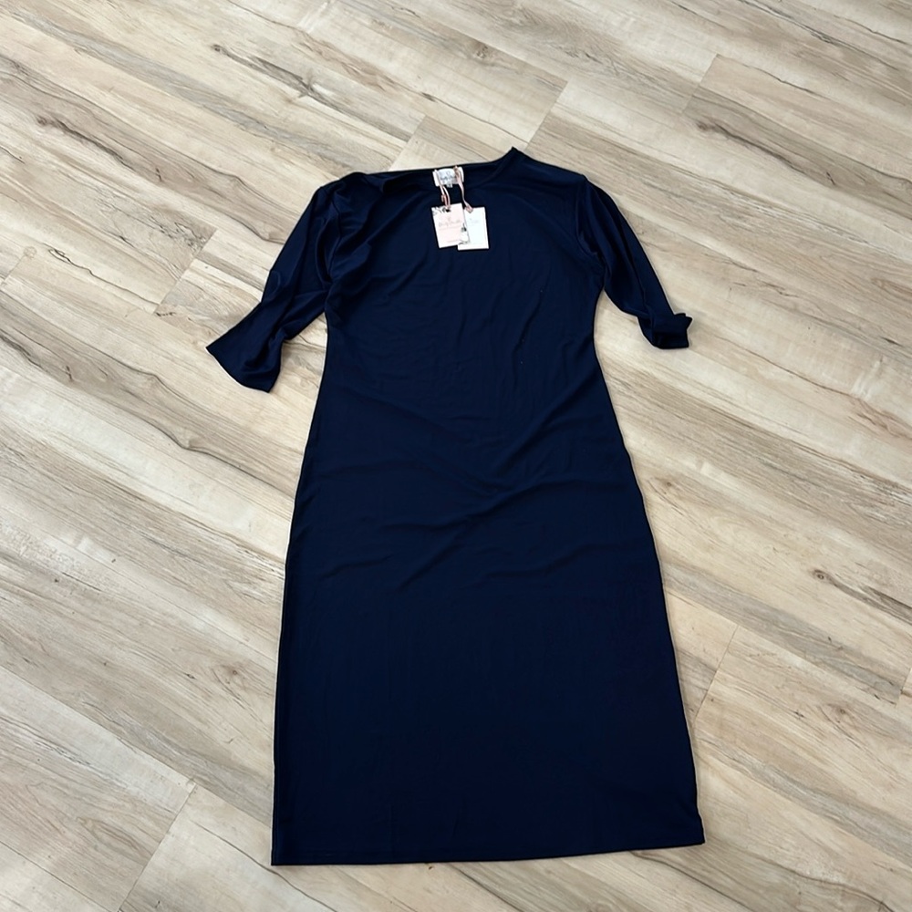Navy Dainty Jewells Essential Dress NWT
